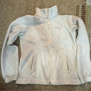 White Columbia Fleece Jacket Size Medium